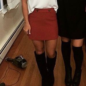 Burnt Orange Mini Skirt